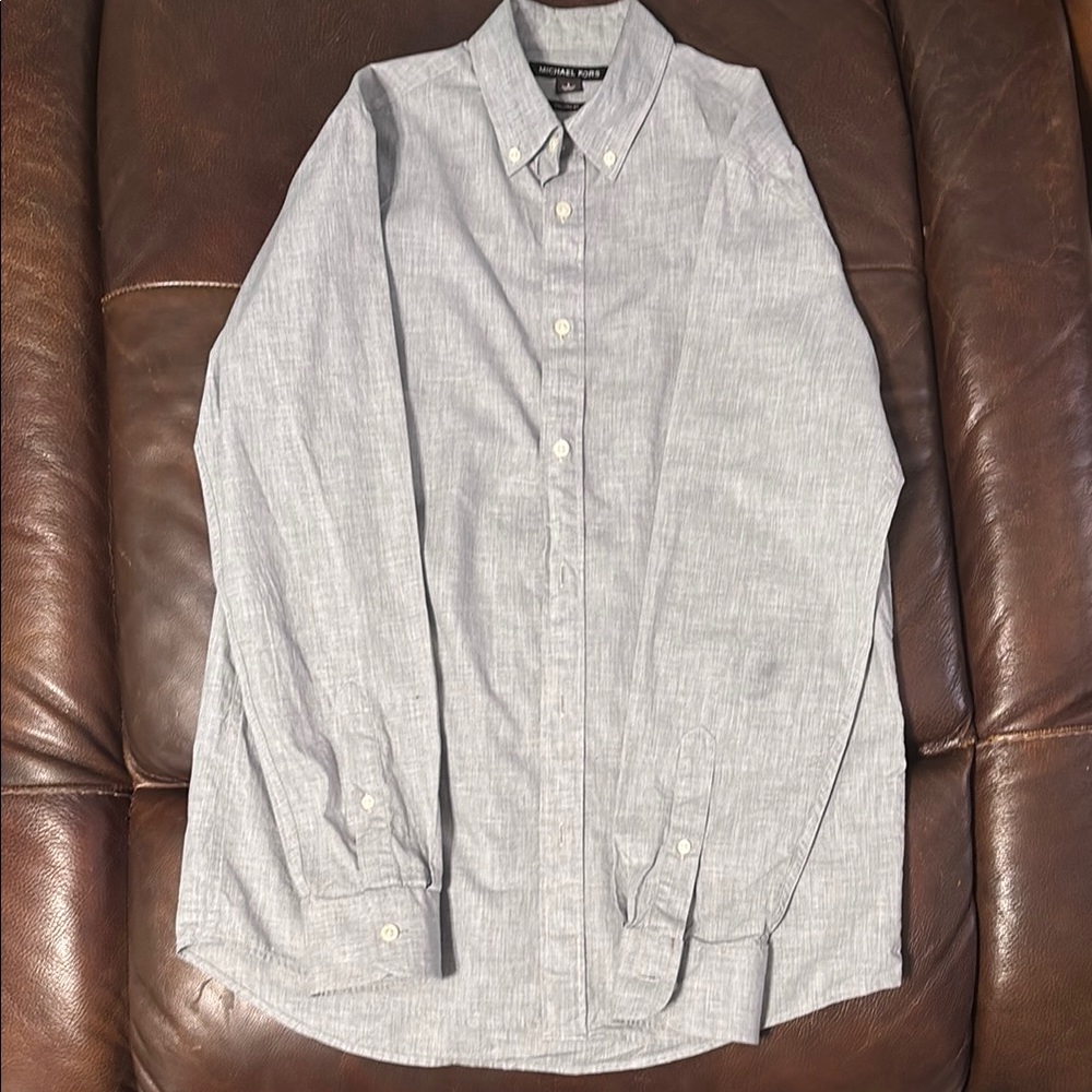 Michael Kors Gray Casual Button Down Shirt